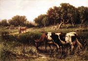 unknow artist Cattle in a Pool France oil painting artist